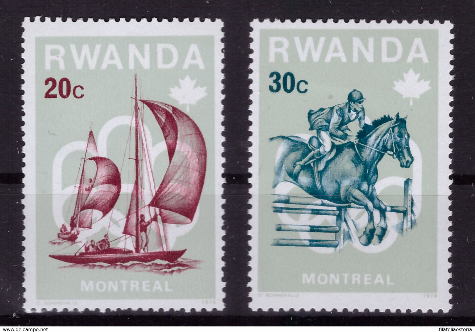 Rwanda 1976 - MNH ** - Jeux Olympiques - Michel Nr. 799-800 (rwa100) - Nuevos