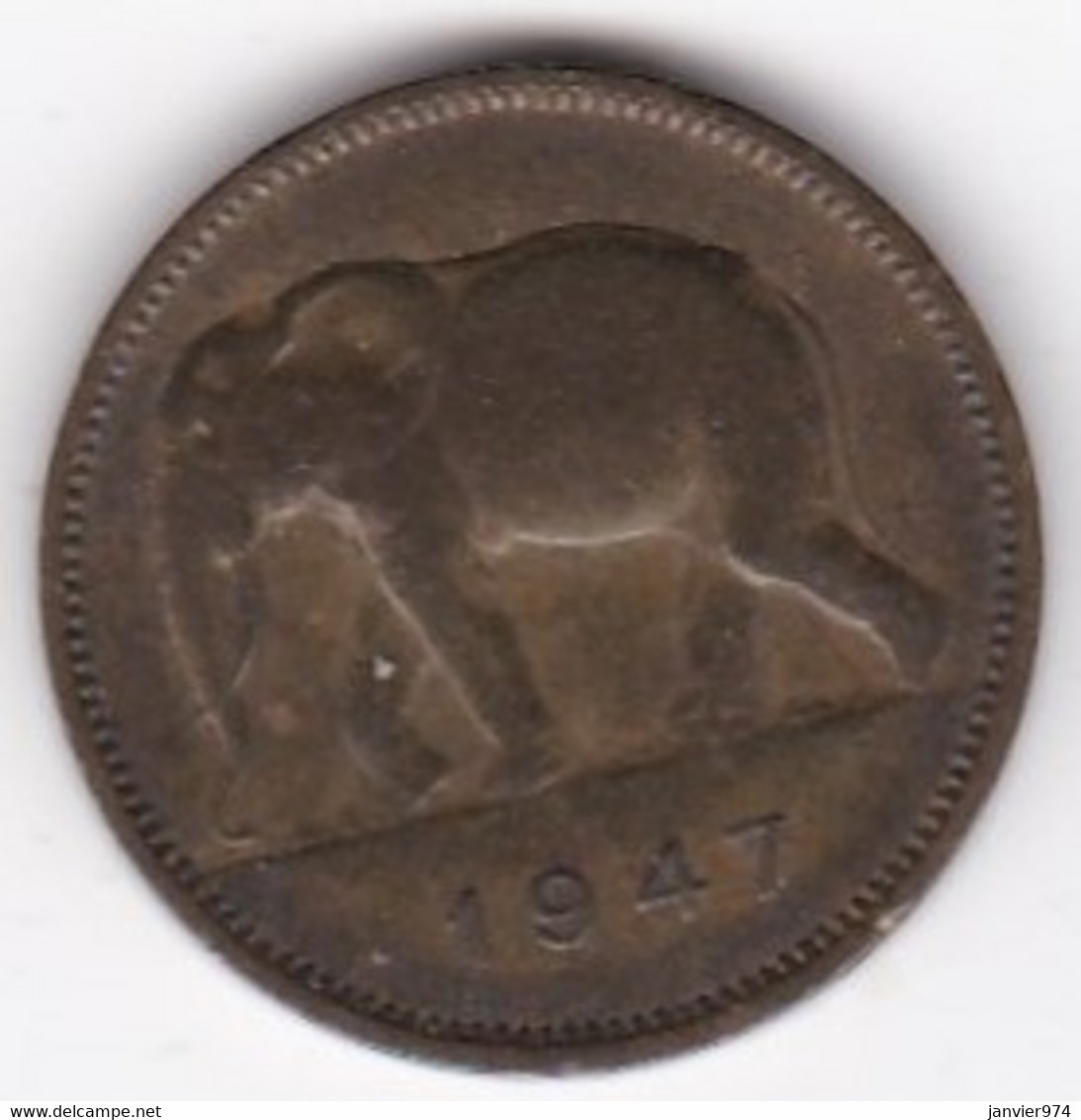 CONGO-BELGE. 2 FRANCS 1947 . Éléphant - 1945-1951: Regency