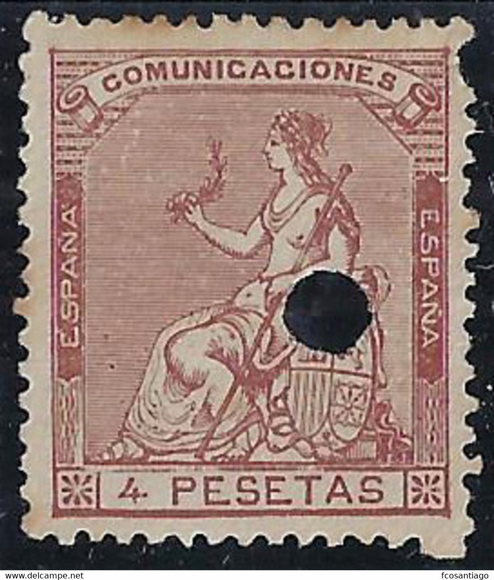 ESPAÑA 1873 - Edifil #139T Telegrafos - Sin Goma (*) - Ungebraucht