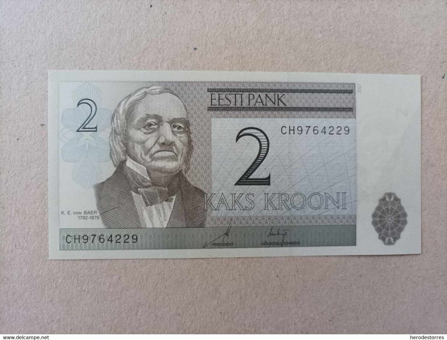 Billete De Estonia De 2 Krooni, Año 2007, UNCIRCULATED - Estland