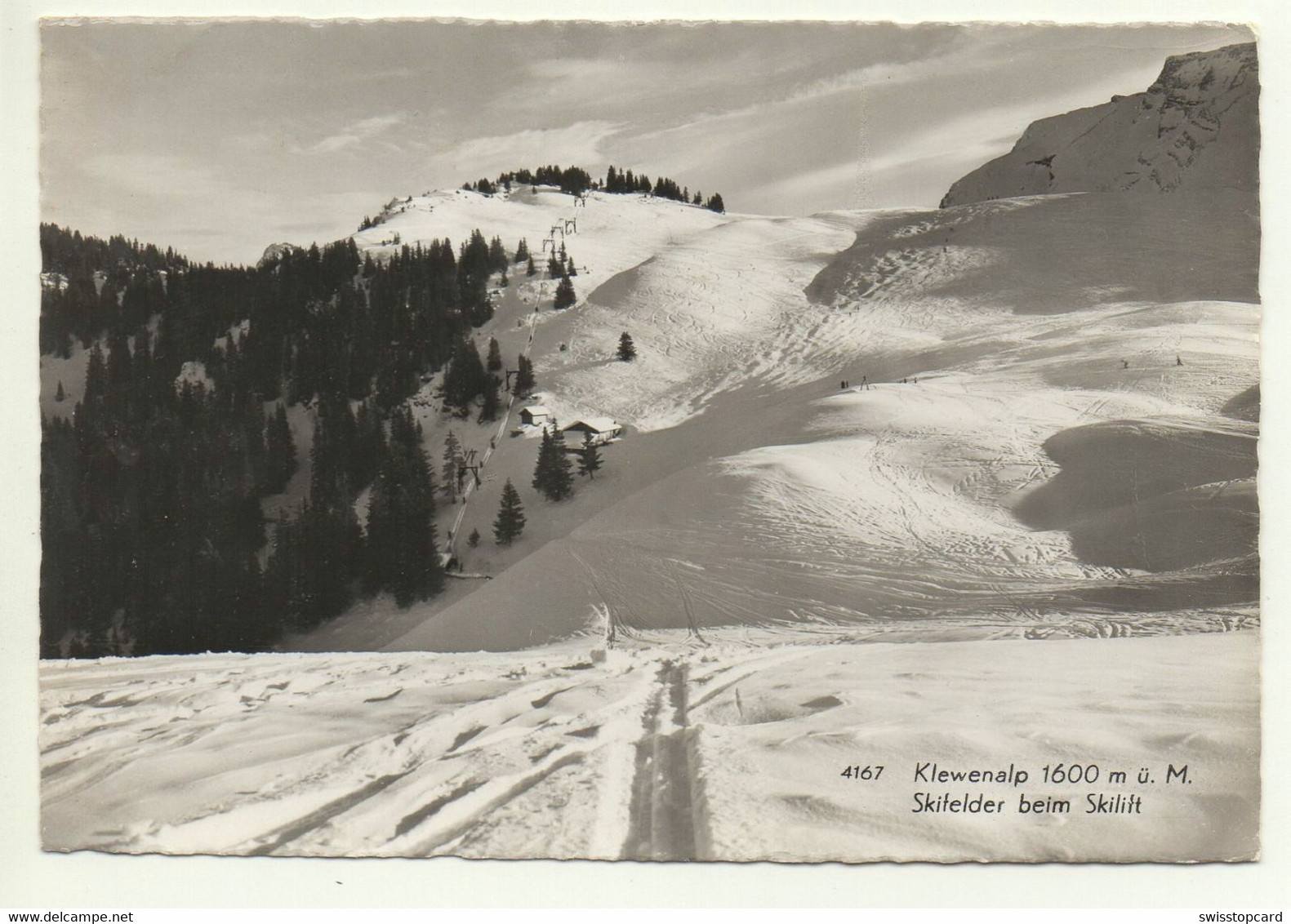 BECKENRIED EMMETTEN Skilift Klewenalp Gel. 1959 Stempel Bahn-Restaurant - Emmetten