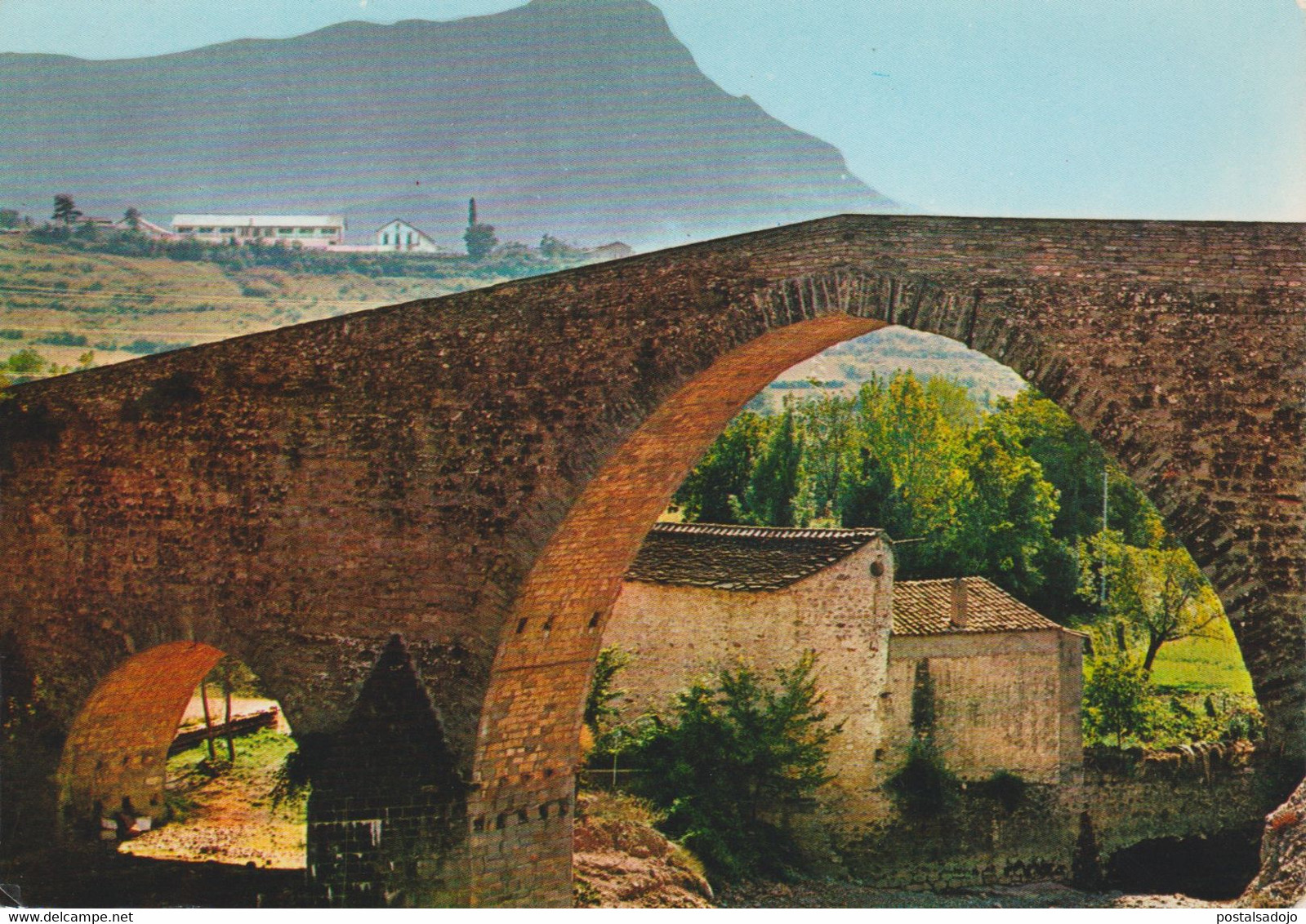 (Q48) ALTO ARAGON. JACA. PUENTE ROMANICO Y PEÑA OROEL ... UNUSED - Huesca