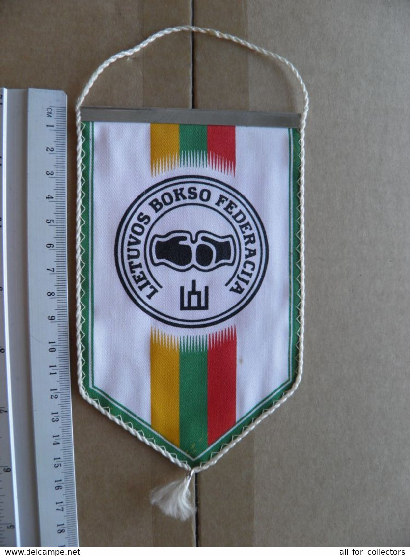 Pennant Lithuania Lithuanian Boxing Federation Boxe - Sonstige & Ohne Zuordnung