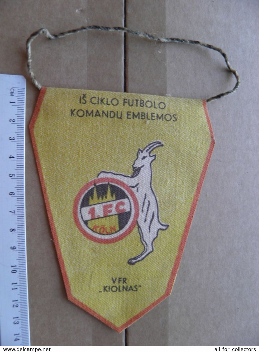 Pennant Lithuania Football Soccer Team Germany Koln FC Animal Goat - Other & Unclassified