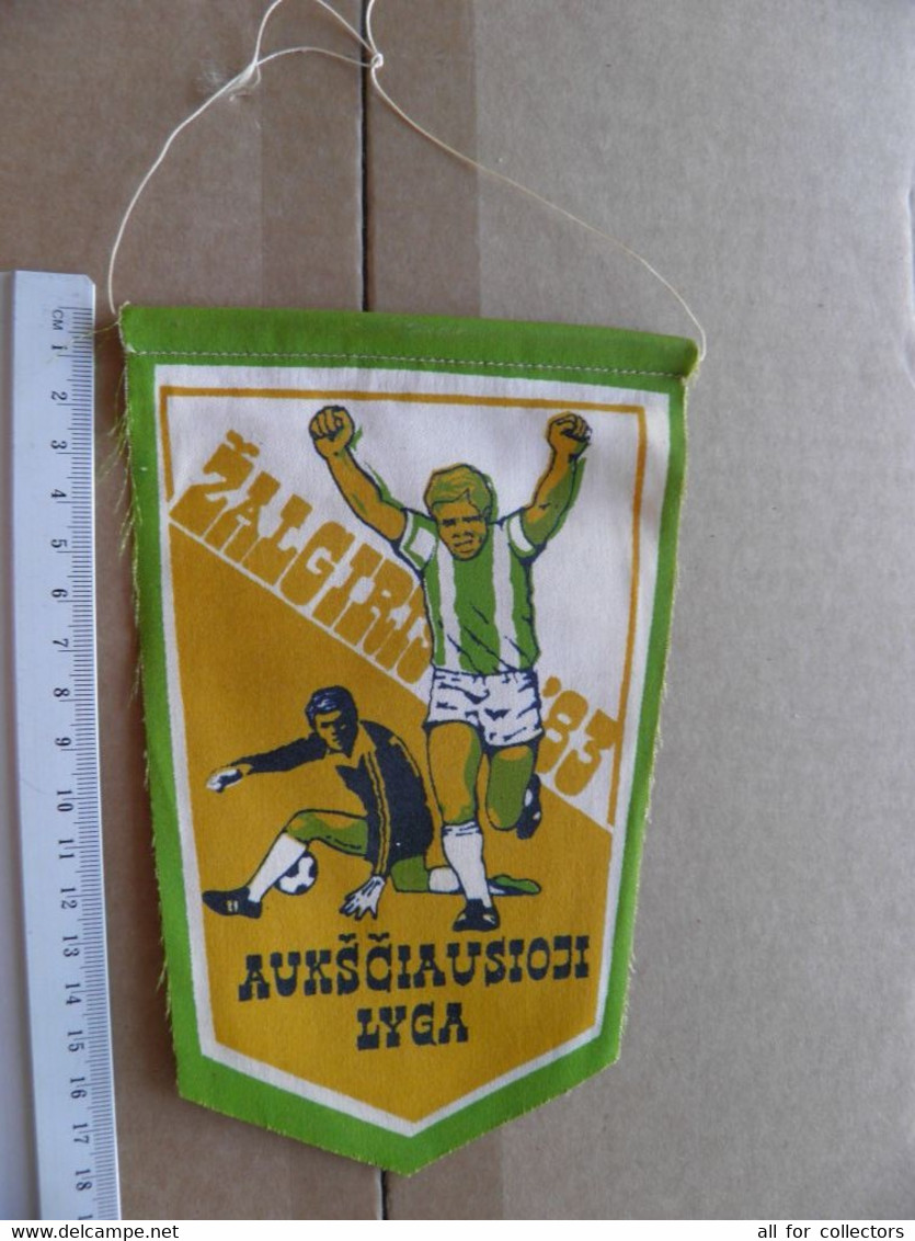 Pennant Lithuania Football Soccer Team Club Zalgiris Vilnius 1983 - Otros & Sin Clasificación