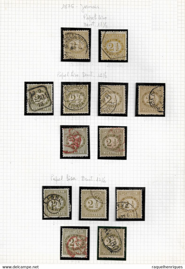 PORTUGAL STAMP - 1876 JORNAES - Various Papers, Perfs And Tones USED (LPT1#115) - Neufs