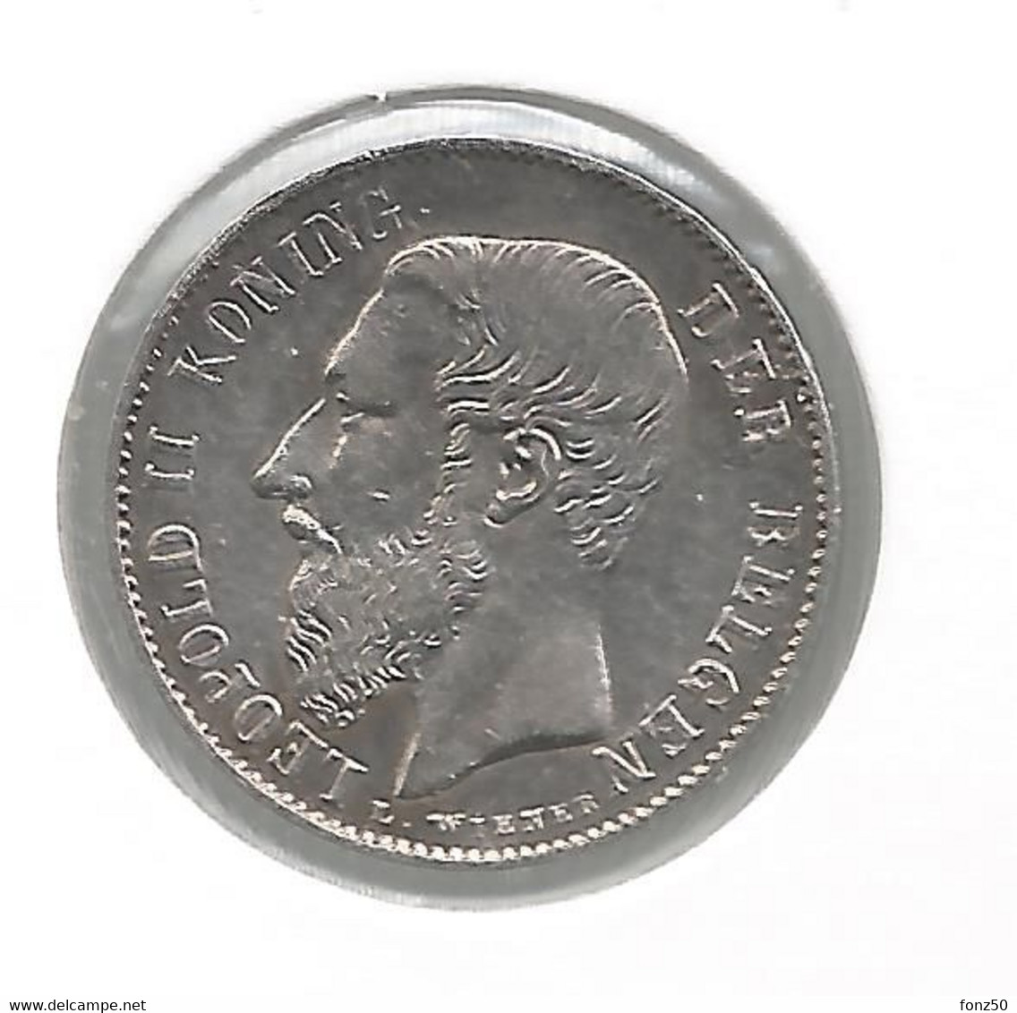 LEOPOLD II * 50 Cent 1886 Vlaams * Prachtig / FDC * Nr 11373 - 50 Cent