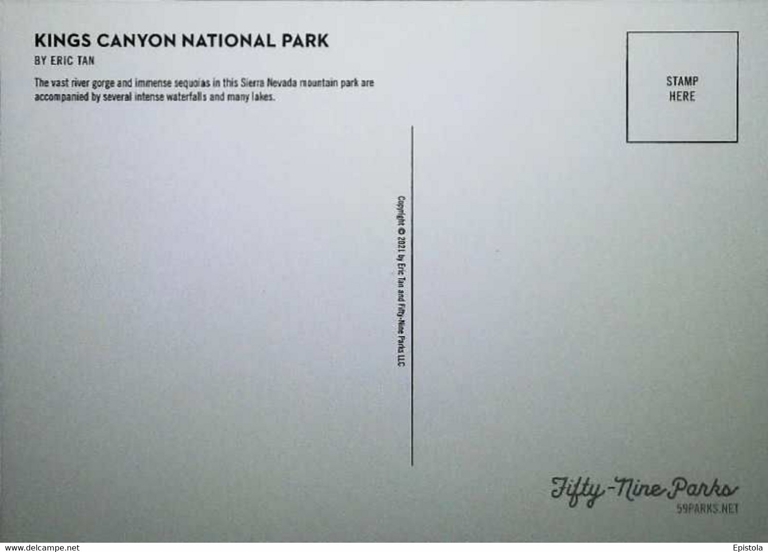 ► KINGS CANYON  - National Park - Californie - USA Nationale Parken