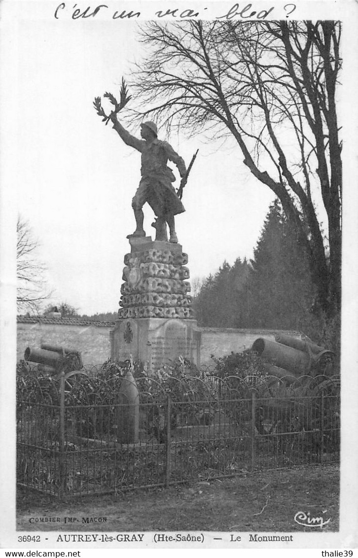 Autrey Lès Gray Monument Aux Morts - Autrey-lès-Gray