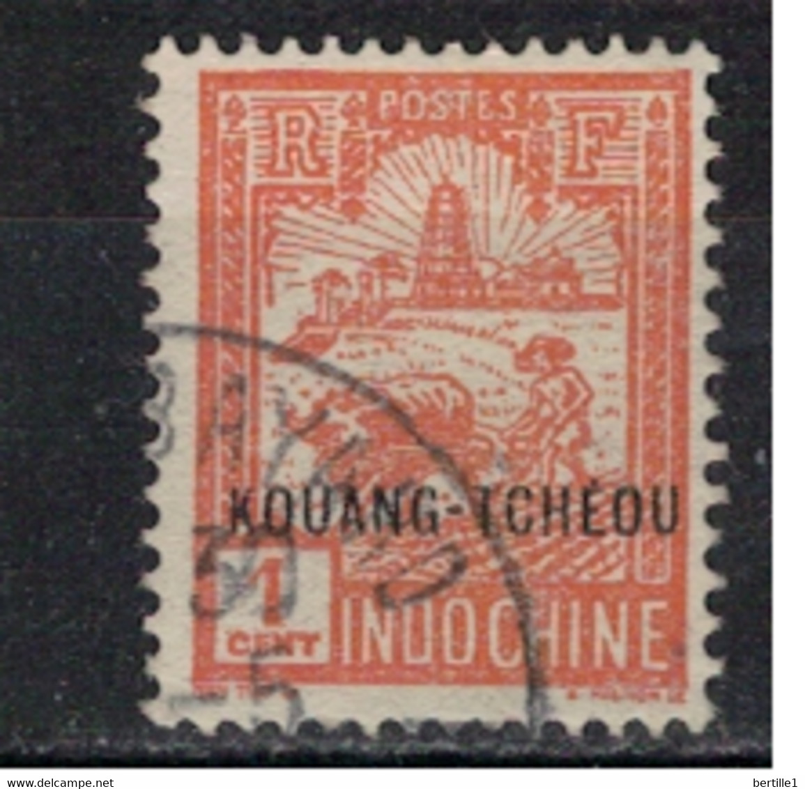 KOUANG TCHEOU          N°     YVERT  77 OBLITERE       ( Ob  10/01 ) - Usati