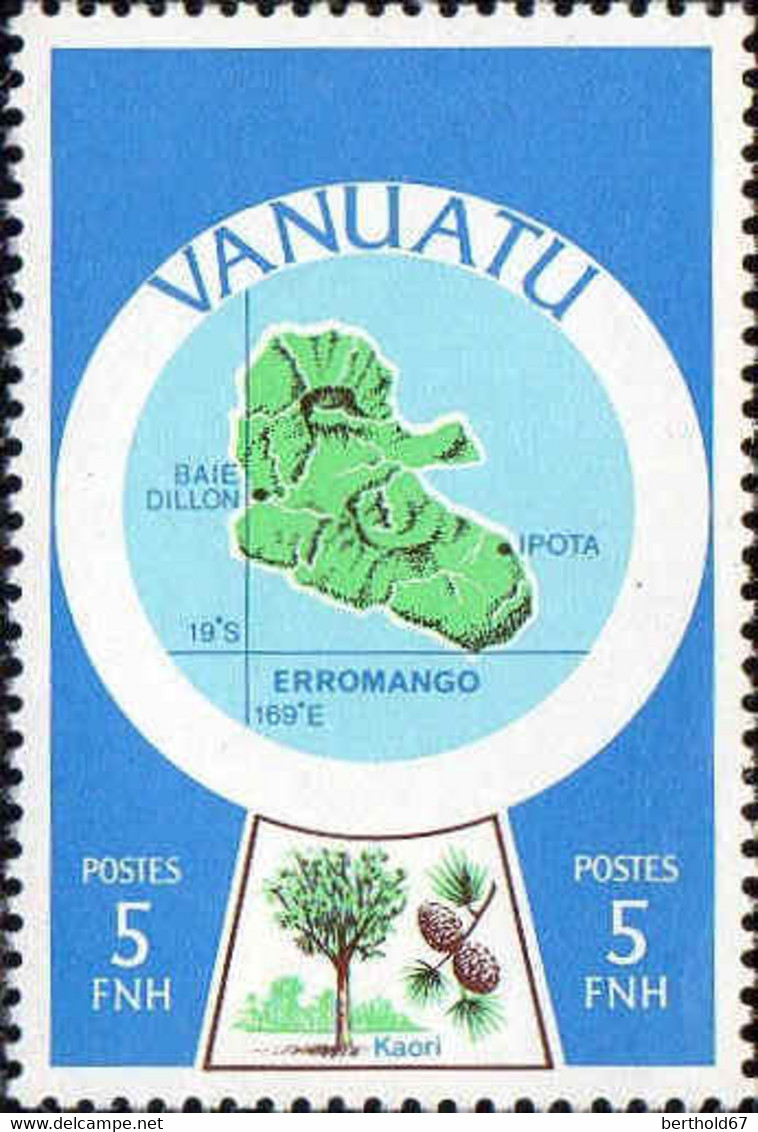 Vanuatu Poste N** (Yv:583/595) Yv:42,6 Euro Cartographie Des îles Légende Française - Vanuatu (1980-...)