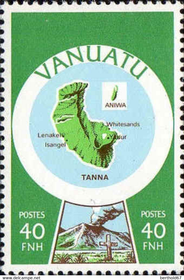 Vanuatu Poste N** (Yv:583/595) Yv:42,6 Euro Cartographie Des îles Légende Française - Vanuatu (1980-...)