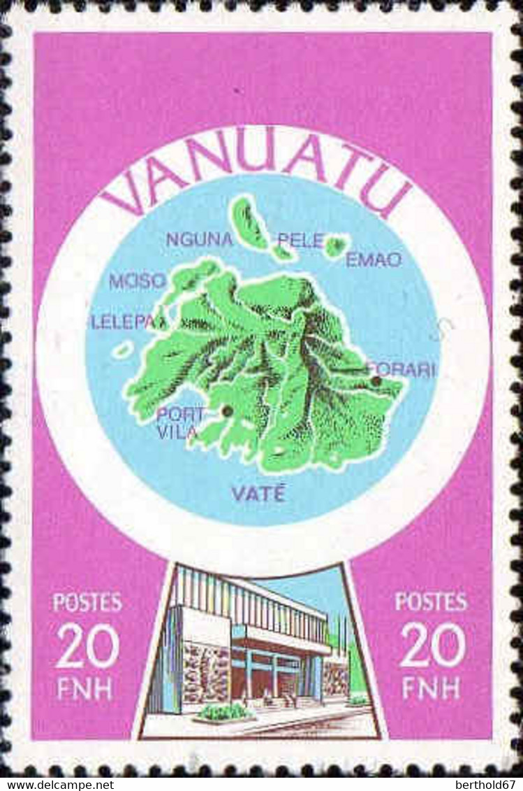 Vanuatu Poste N** (Yv:583/595) Yv:42,6 Euro Cartographie des îles Légende française