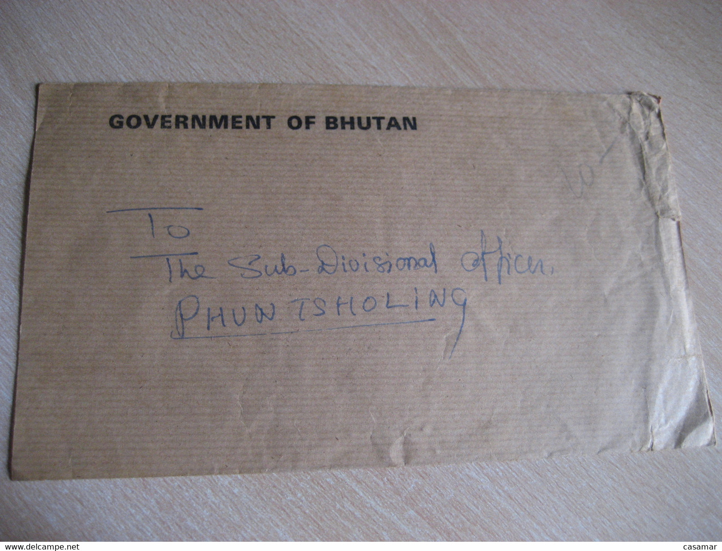 GOVERNMENT 1974 To Phuntsholing Phuentsholing Cancel Cover BHUTAN - Bhután