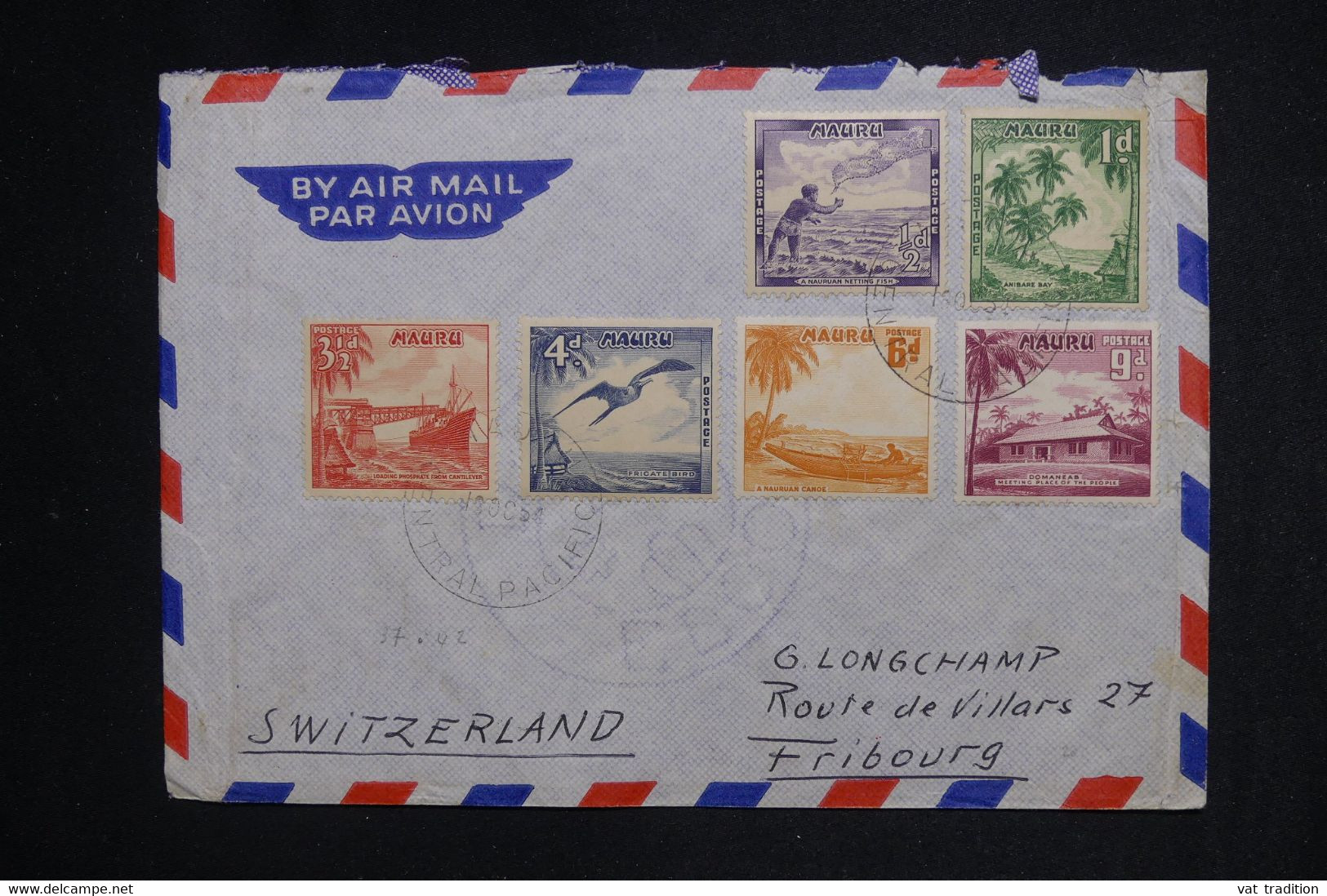 NAURU - Enveloppe Pour La Suisse -  L 128211 - Nauru