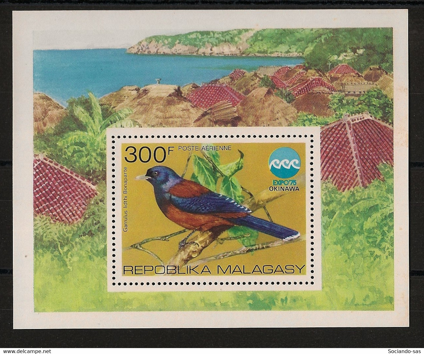 MADAGASCAR - 1975 - Bloc Feuillet BF N°Yv. 8 - Oiseau - Neuf Luxe ** / MNH / Postfrisch - Madagascar (1960-...)