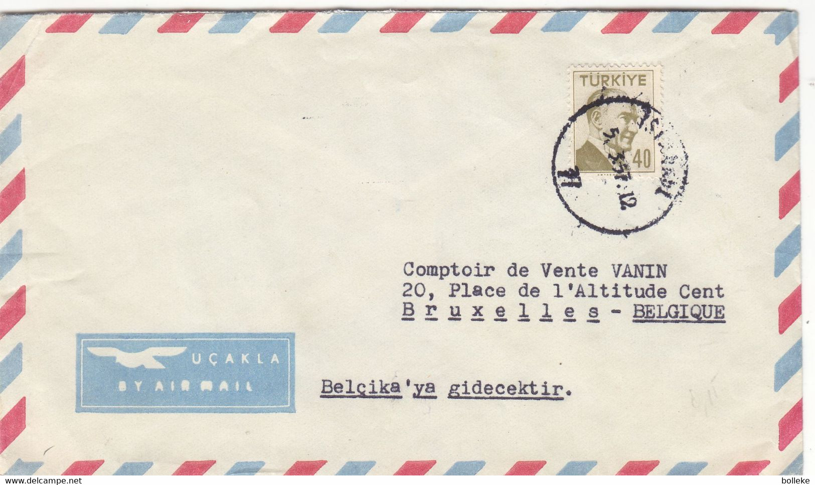 Turquie - Lettre De 1957 - Oblit Istanbul - Exp Vers Bruxelles - Ataturk - Covers & Documents