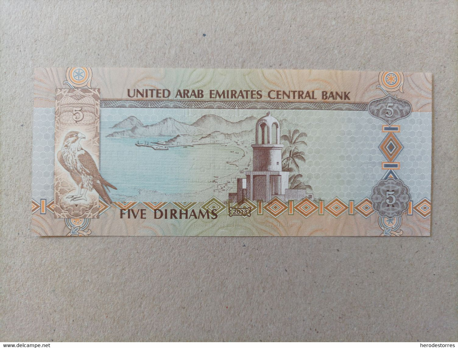 Billete De Emiratos Arabes Unidos 5 Dirhams, Año 2013, UNCIRCULATED - Emirats Arabes Unis