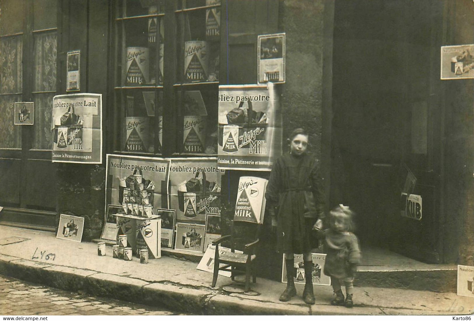 Lyon 7ème * Carte Photo * Devanture Commerce Magasin De Vente Du Lait LIBBY'S Milk , Rue De La Guillotière - Lyon 7