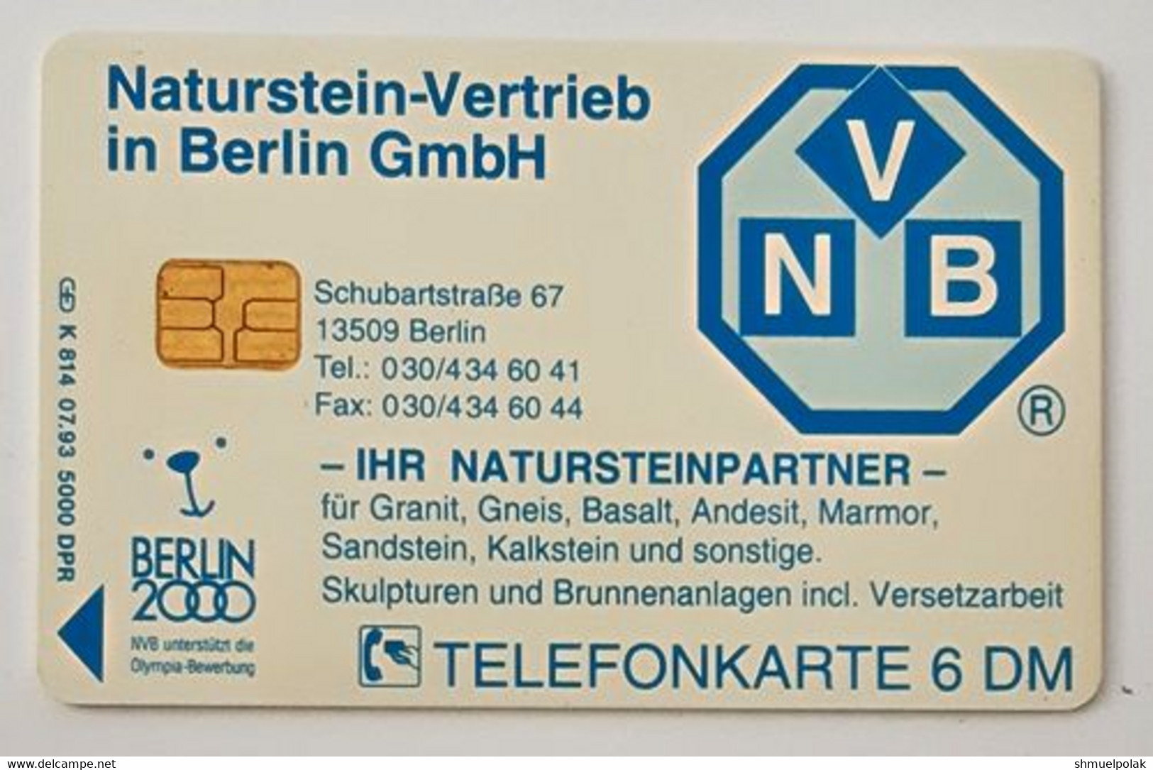 GERMANY Phone Card Telefonkarte Deutsche Telkom 1993 6DM 5000 Units Have Been Issued - Andere & Zonder Classificatie