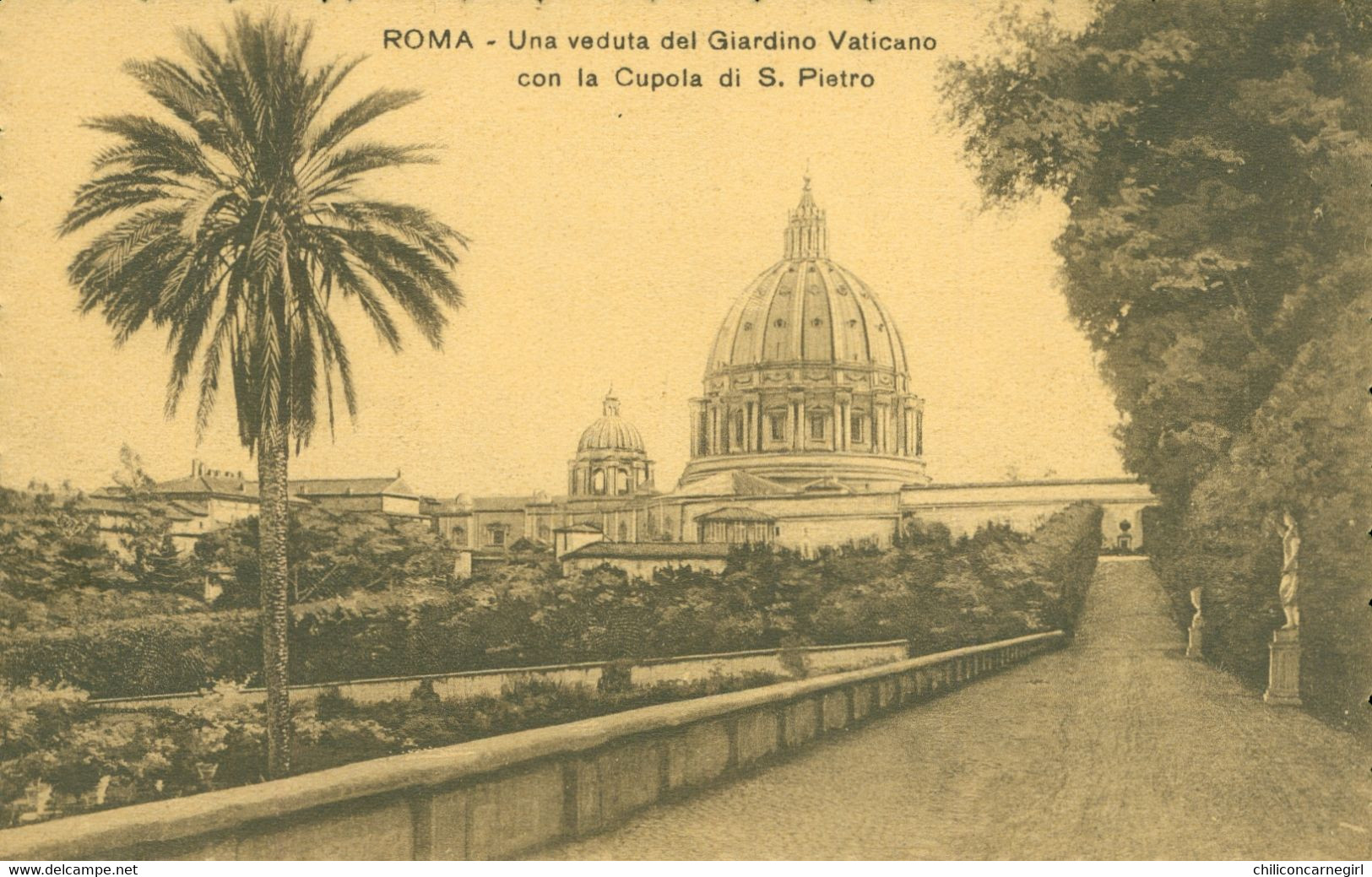 Lot De 7 Cp - ROMA - Rome - Giardino Vaticano Basilica Piazza Castel Garibaldi Foro Traiano Cogli Avanzi Della Basilica - Collezioni & Lotti