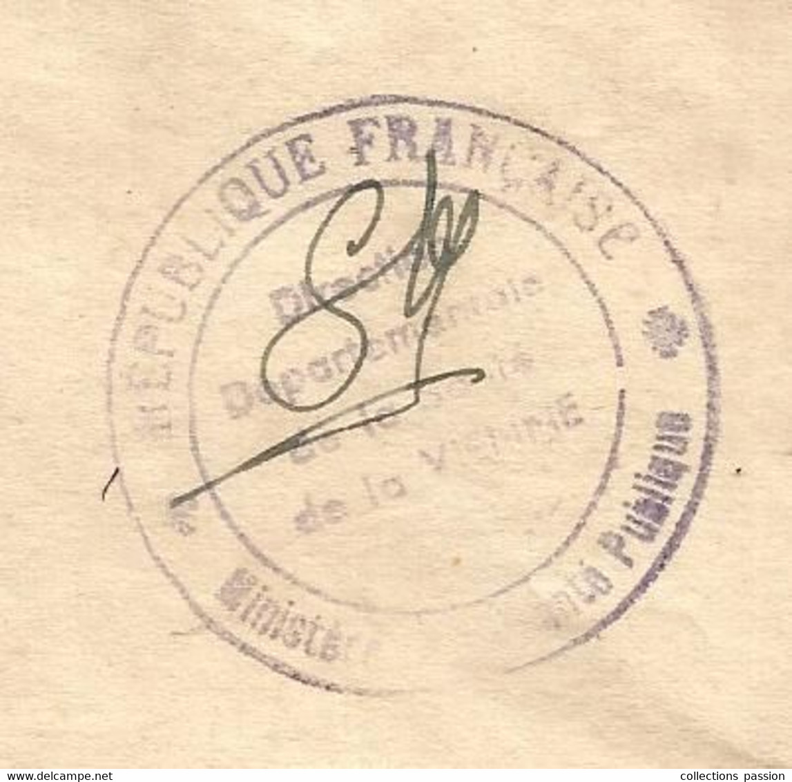 Courrier , Préfecture De La VIENNE, Direction Départementale De La Santée , Poitiers , 1950, 3 Scans, Frais Fr 1.75 E - Ohne Zuordnung