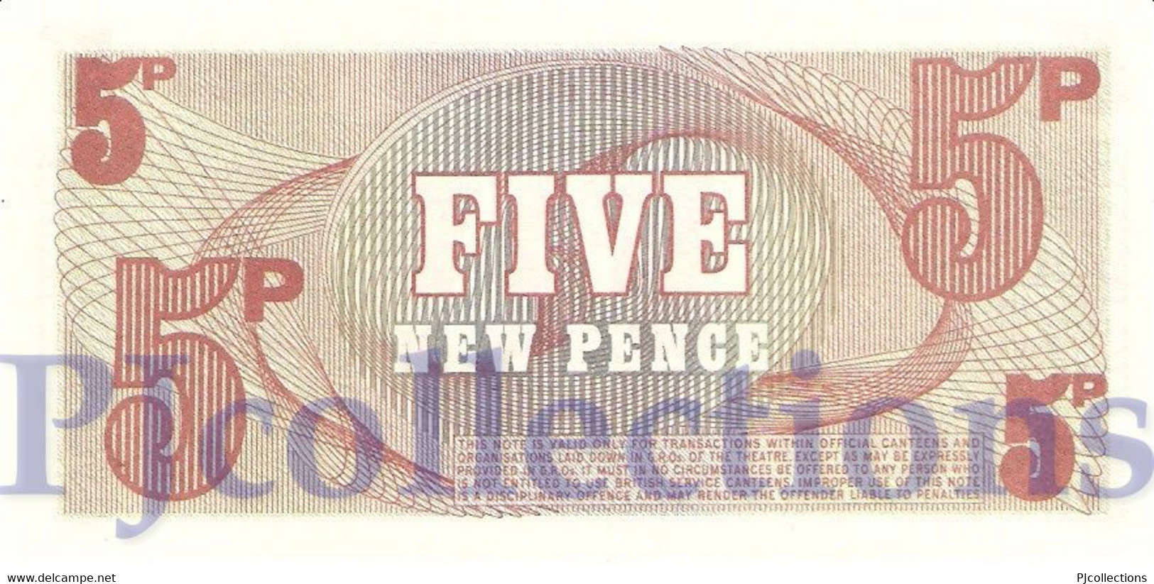 GREAT BRITAIN 5 NEW PENCE 1972 PICK M47 UNC - Autoridad Militar Británica