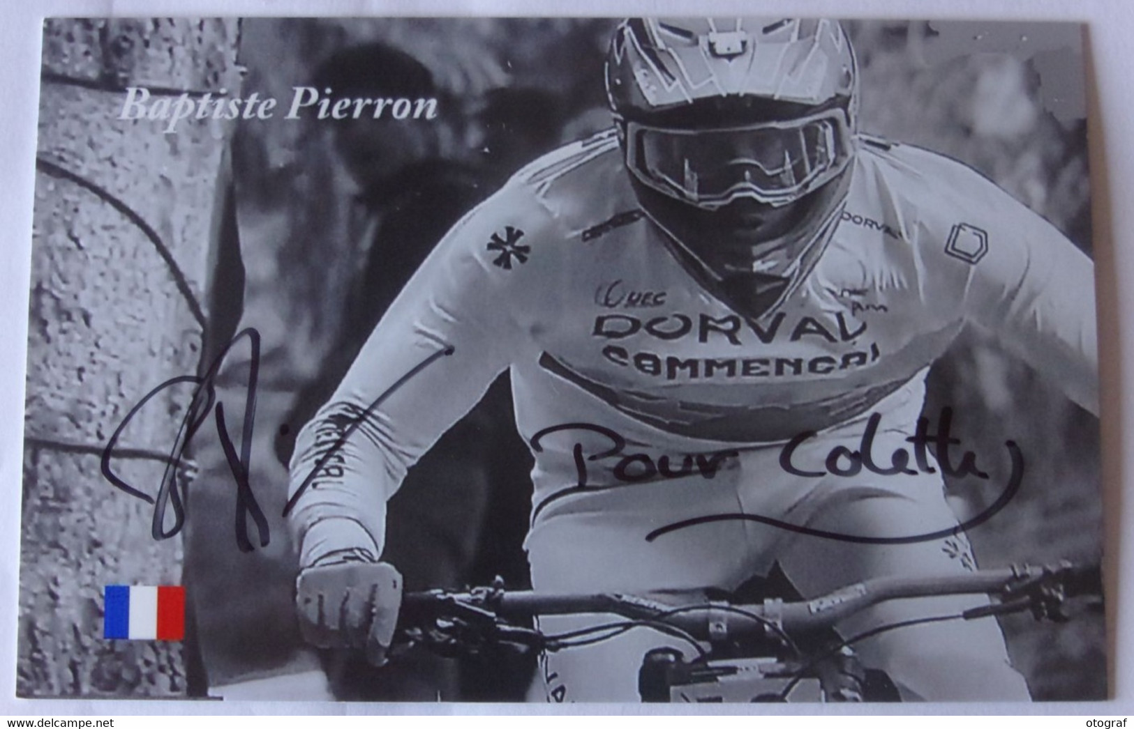 Baptiste PIERRON - Dédicace - Hand Signed - Autographe Authentique  - - Wielrennen