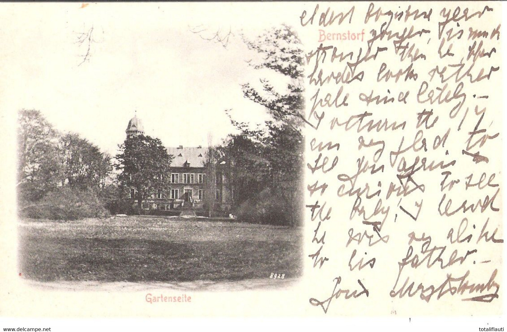 BERNSTORF B Grevesmühlen Herrenhaus Gartenseite Autograf Adel Fast TOP-Erhaltung 10.10.1903 Nach Braunschweig Freifrau V - Grevesmühlen
