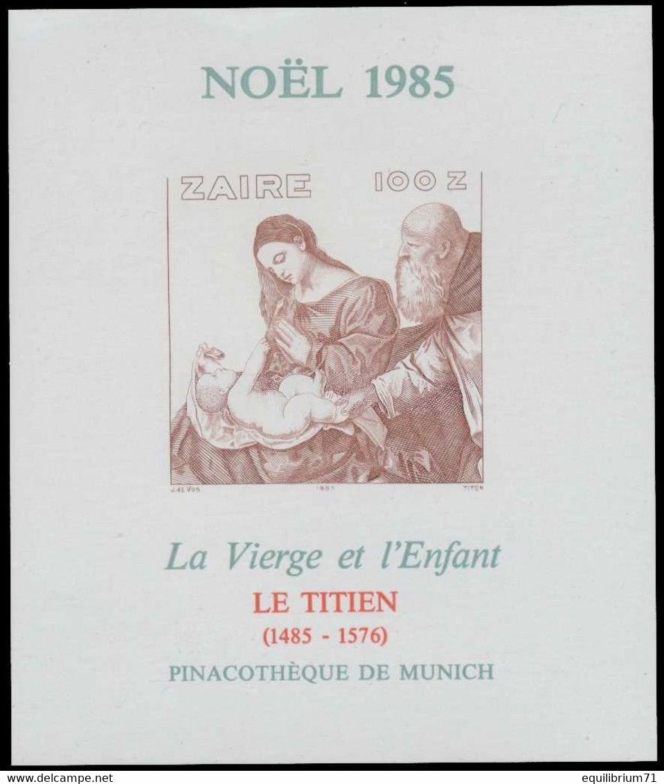 BL63**ND/OG (1301) -  Noël / Kerstmis / Weihnachten / Christmas - 1985 - ZAÏRE - Tableaux