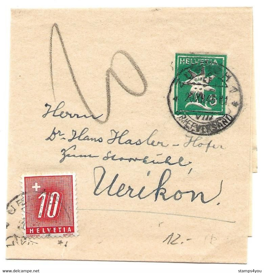 104 - 52 - Entier Postal Pour Journaux - Timbre Taxe  1943 - Franchigia