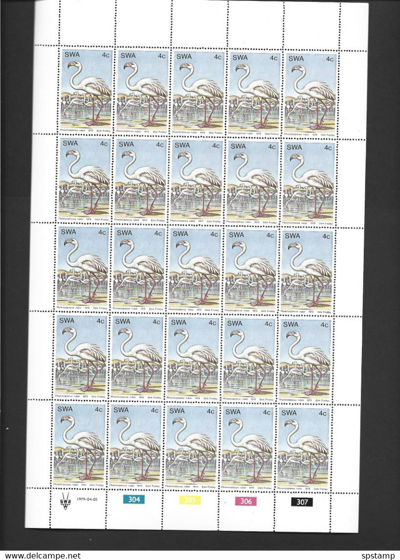 South West Africa 1979 Water Birds Set Of 4 In Fresh Full Sheets Of 25 MNH - Pélicans