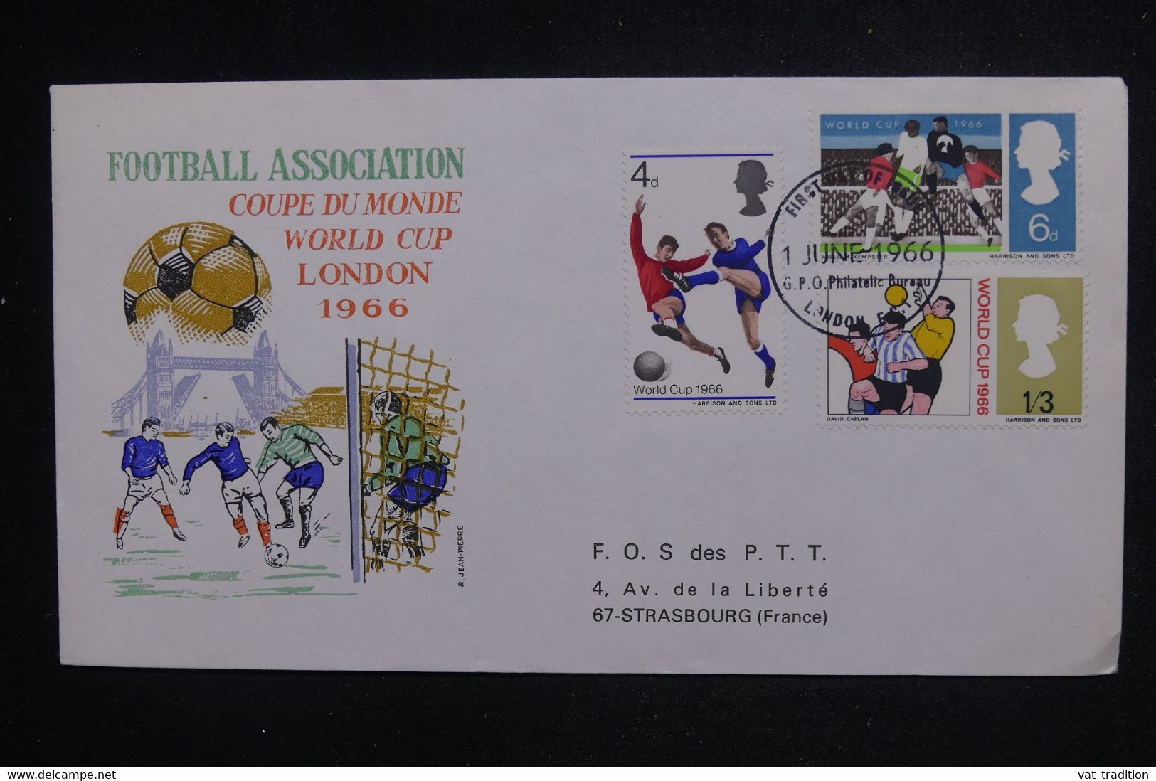 ROYAUME UNI - Enveloppe FDC En 1966 - Coupe Du Monde De Football - L 128289 - 1952-1971 Em. Prédécimales