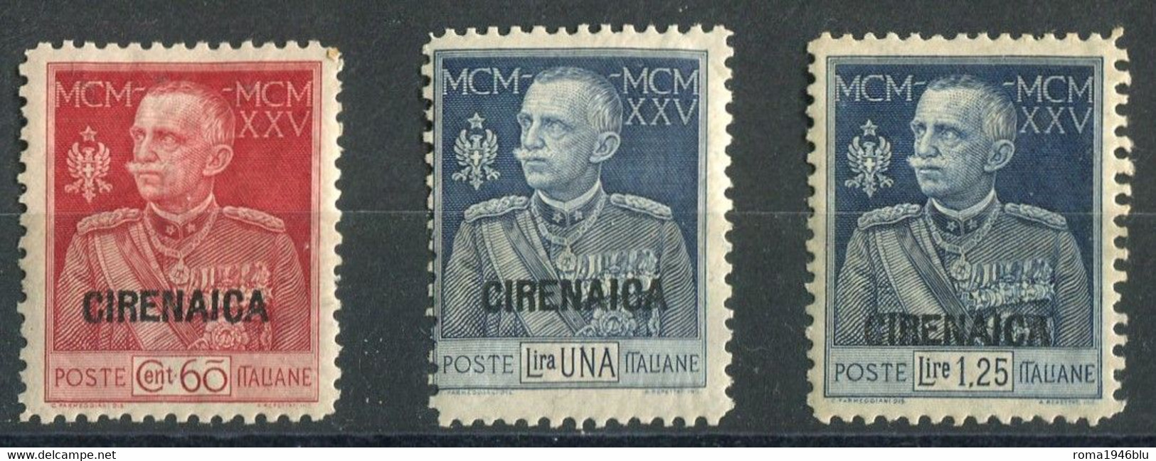 CIRENAICA 1925 GIUBILEO  SERIE CPL. 3 V.  ** MNH - Cirenaica