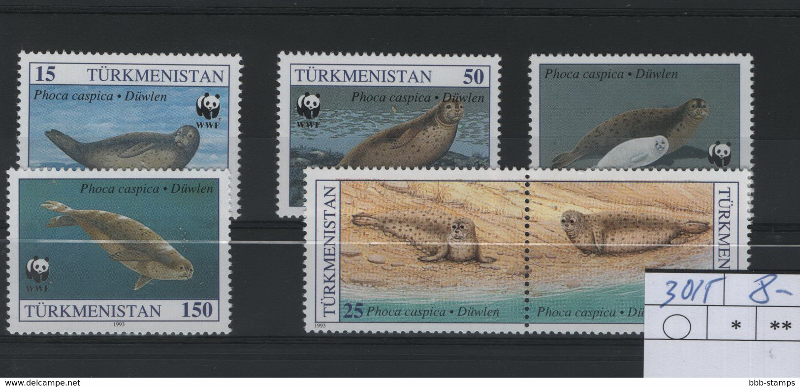 Turkmenistan Michel Cat.No. Mnh/** 30/35 WWF - Turkmenistan