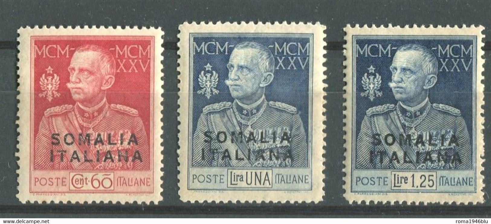 SOMALIA 1925 GIUBILEO  SERIE CPL. 3 V.  ** MNH CENTRATA - Somalië