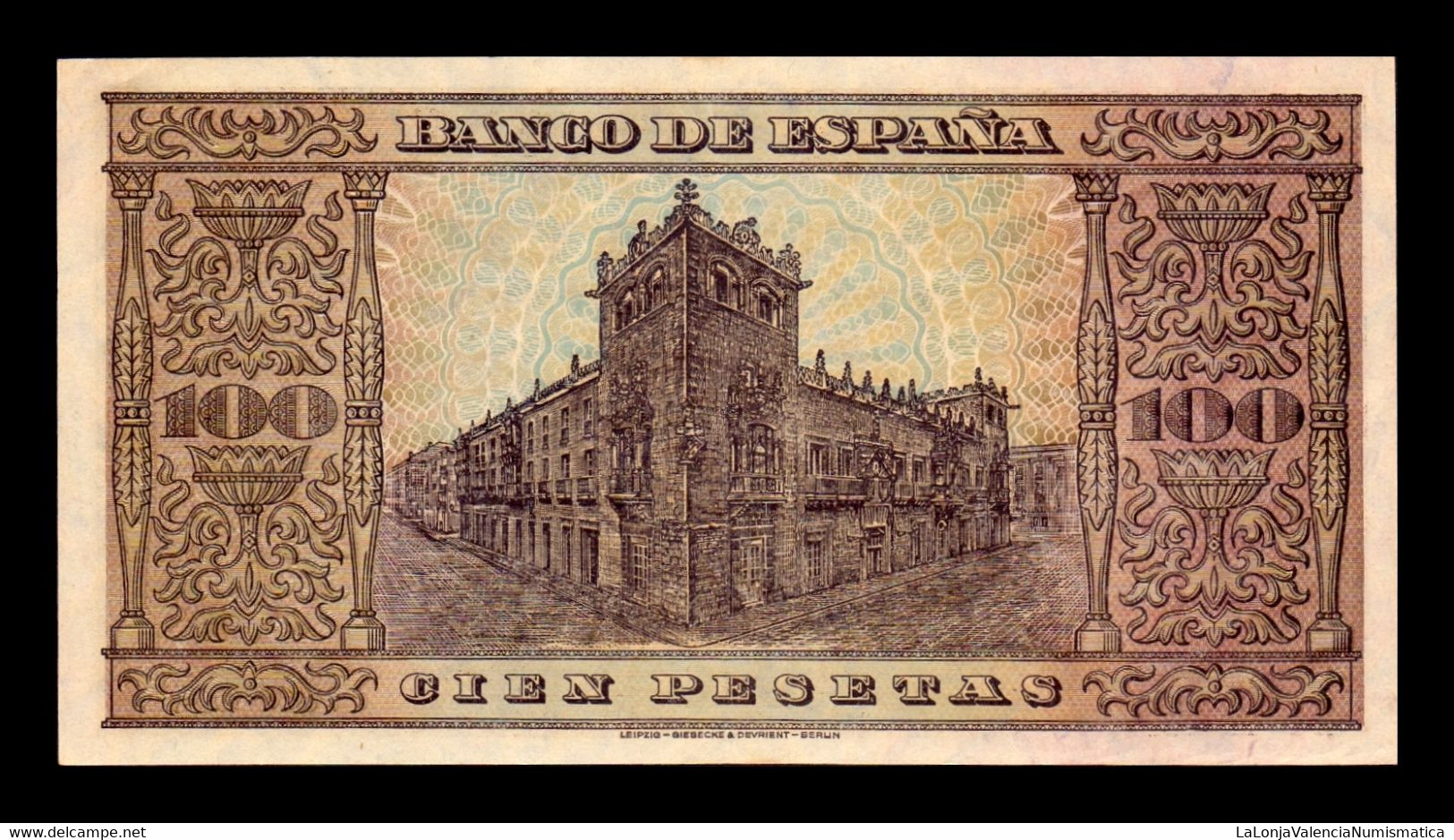 España Spain 100 Pesetas Burgos 1938 Pick 113 Serie A EBC+ XF+ - 100 Pesetas