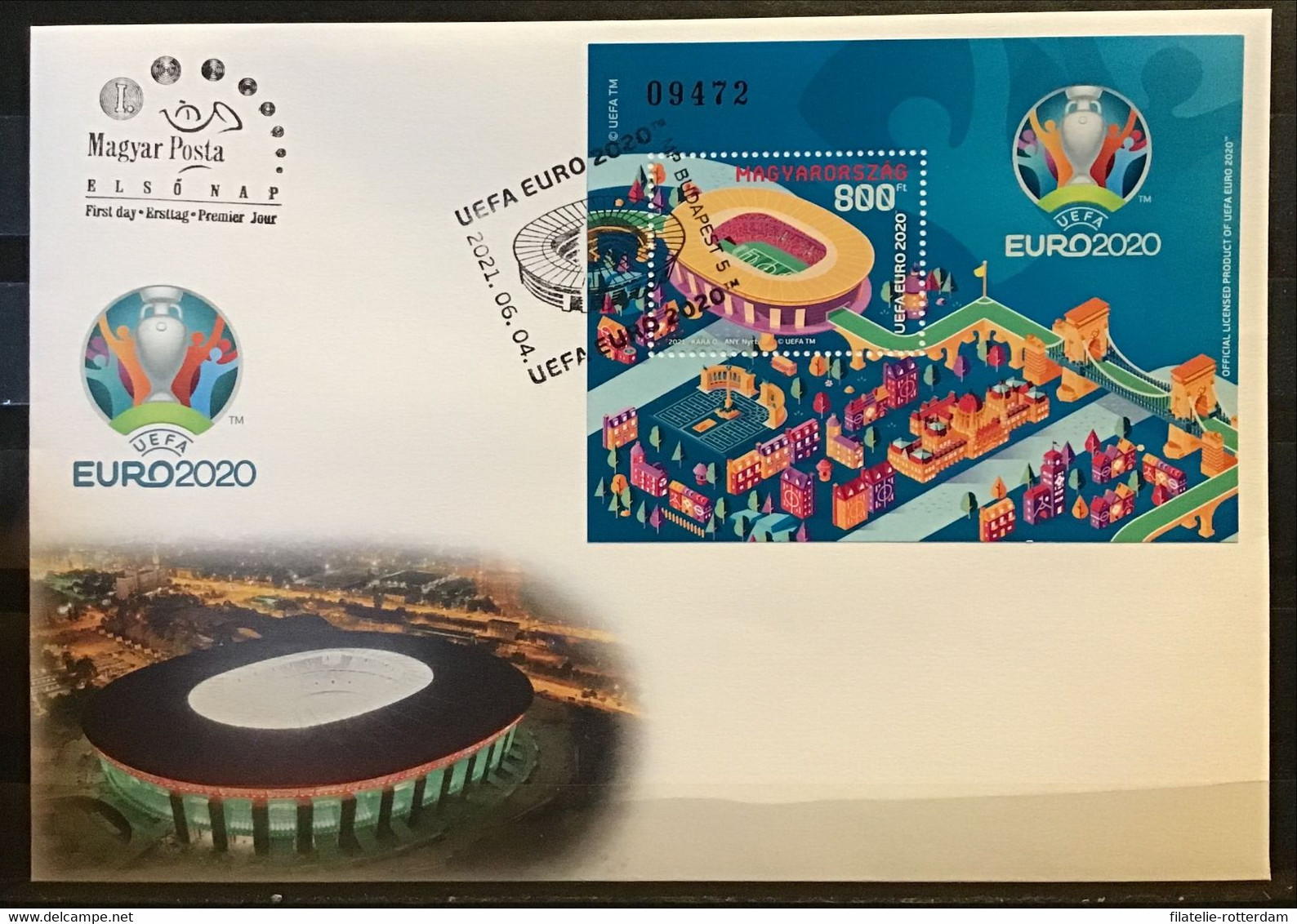 Hongarije / Hungary - Postfris / MNH - FDC Sheet EK Voetbal 2021 - Neufs