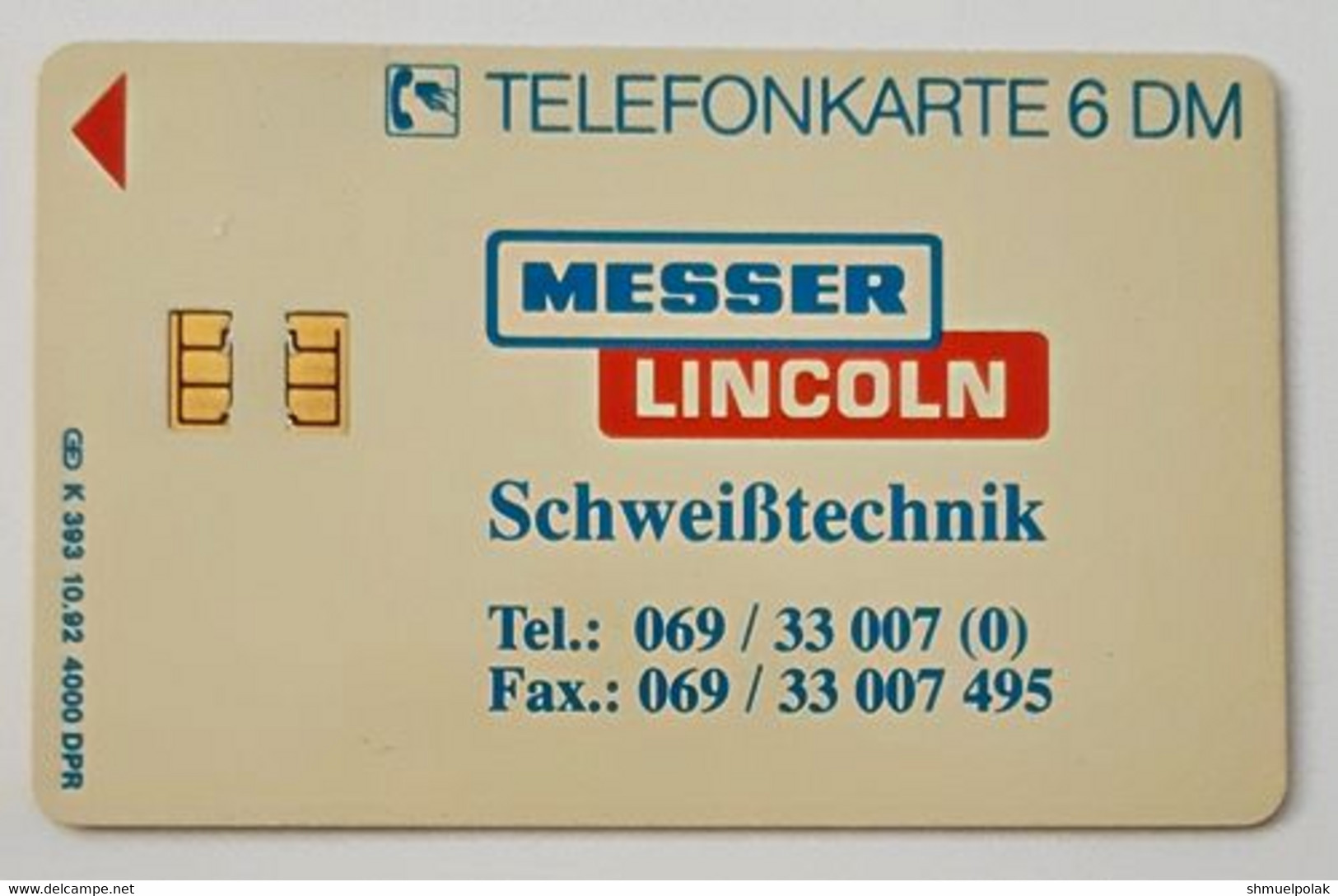 GERMANY Phone Card Telefonkarte Deutsche Telkom 1992 6DM 4000 Units Have Been Issued - Sonstige & Ohne Zuordnung