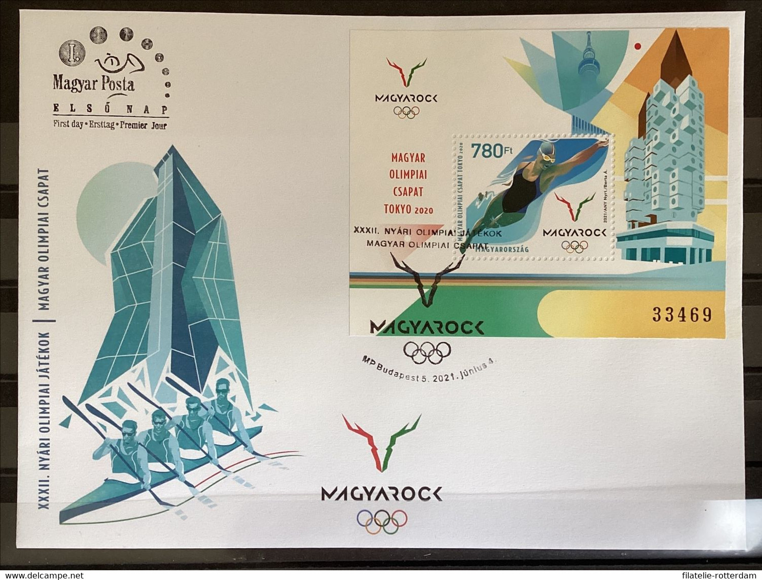 Hongarije / Hungary - Postfris / MNH - FDC Sheet Olympische Zomerspelen 2021 - Ungebraucht