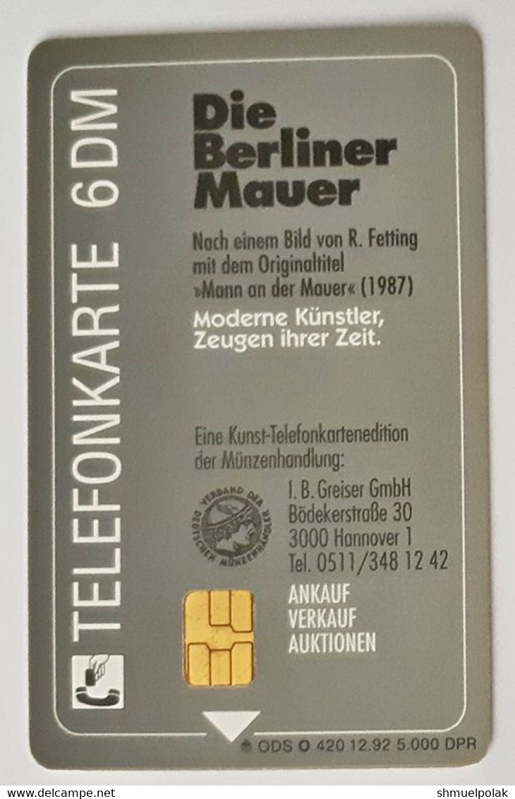 GERMANY Phone Card Telefonkarte Deutsche Telkom 1992 6DM 5000 Units Have Been Issued - Andere & Zonder Classificatie