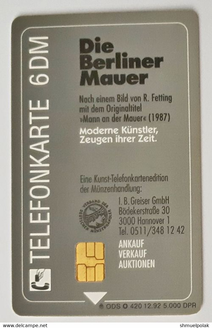 GERMANY Phone Card Telefonkarte Deutsche Telkom 1992 6DM 5000 Units Have Been Issued - Autres & Non Classés