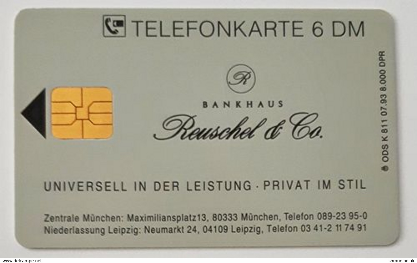GERMANY Phone Card Telefonkarte Deutsche Telkom 1993 6DM 8000 Units Have Been Issued - Other & Unclassified