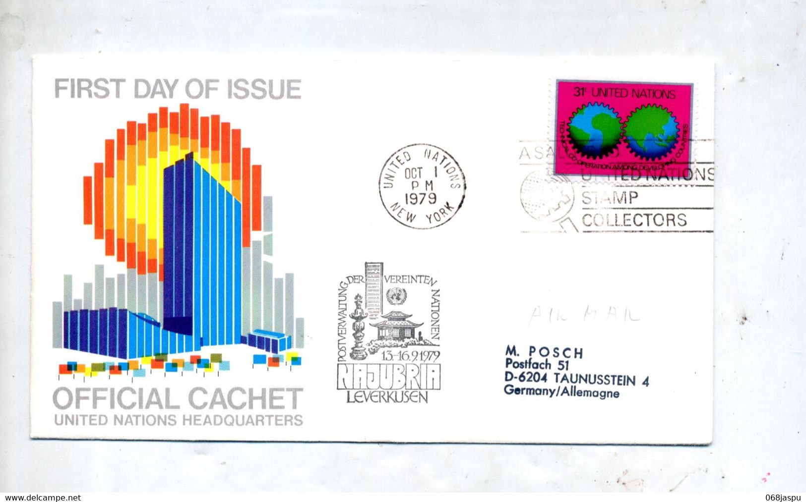 3  Lettre Cachet  Flamme Wien Geneve New York  Exposition Najubria - Covers & Documents