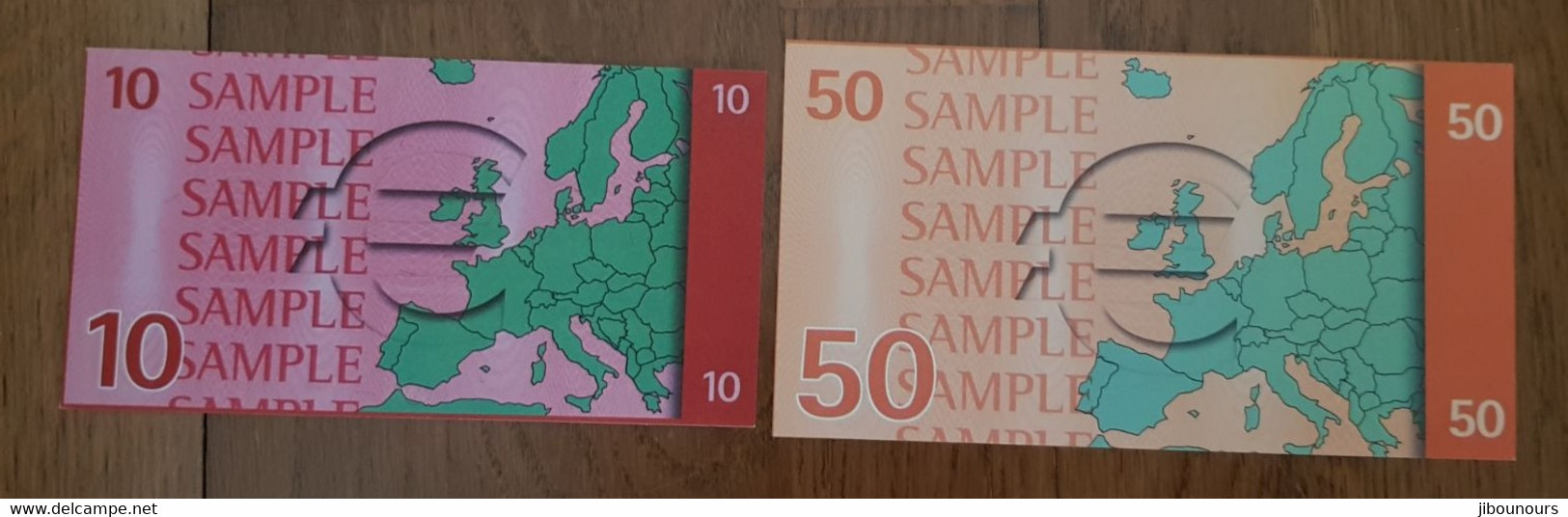 2 Billets Euro Spécimen Sample  Diebold - Specimen