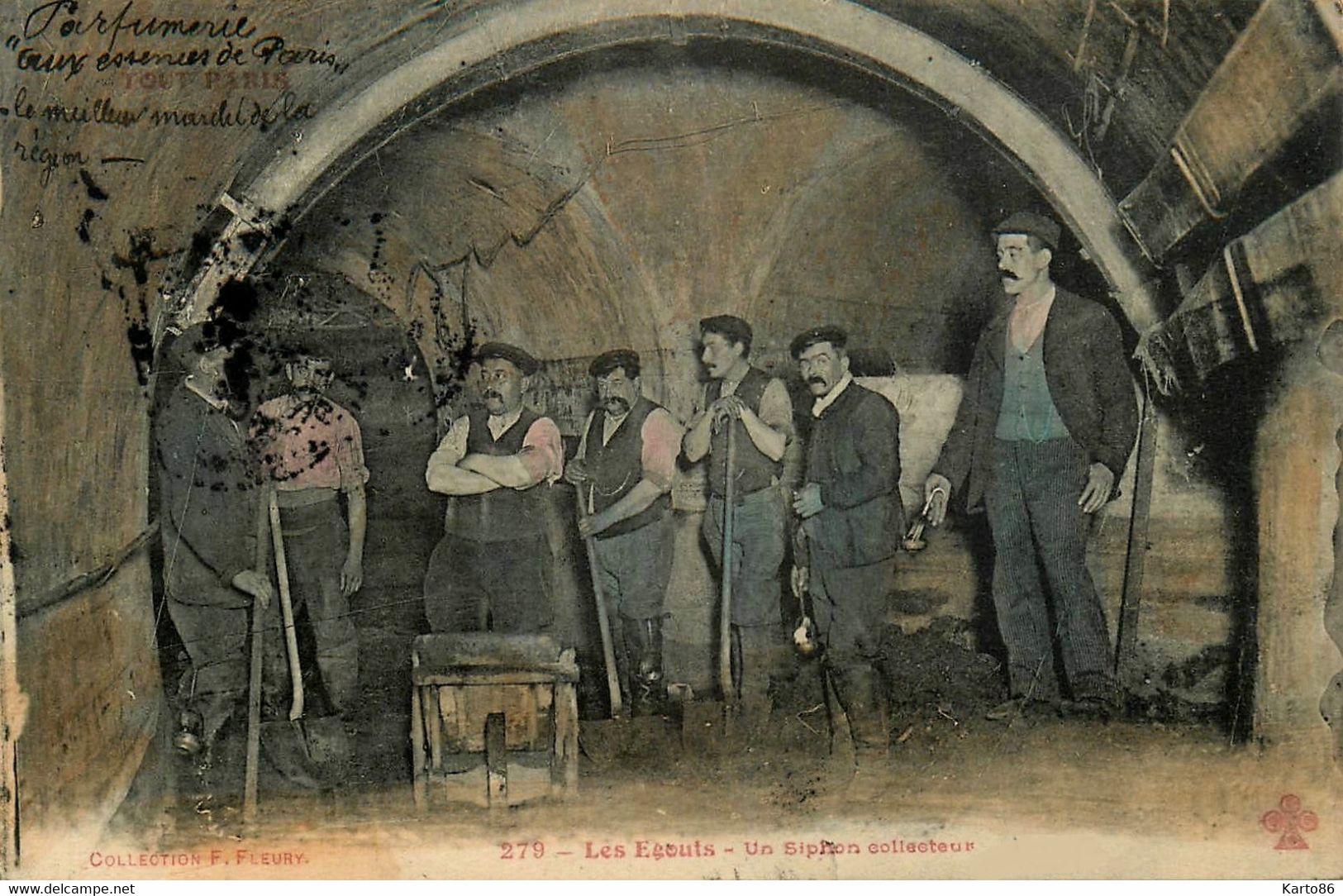 Tout Paris * N°279 Colorisée * Les égouts , Un Siphon Collecteur * égoutiers * 1908 - Non Classés