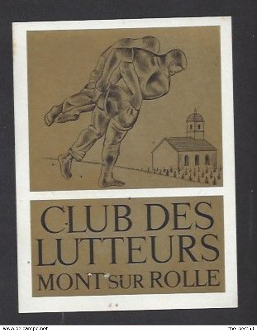 Etiquette De Vin  -  Club Des Lutteurs à Mont Sur Rolle (Suisse) - Other & Unclassified