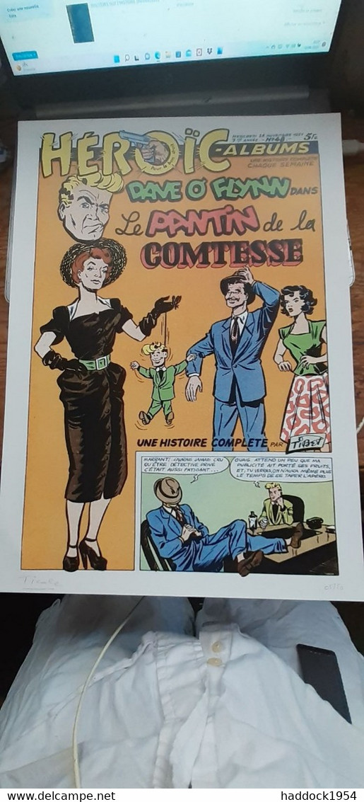 Rare Affiche HEROIC ALBUMS Le Pantin De La Comtesse DAVE O'FLYNN TIBET Bd Must 2022 - Screen Printing & Direct Lithography