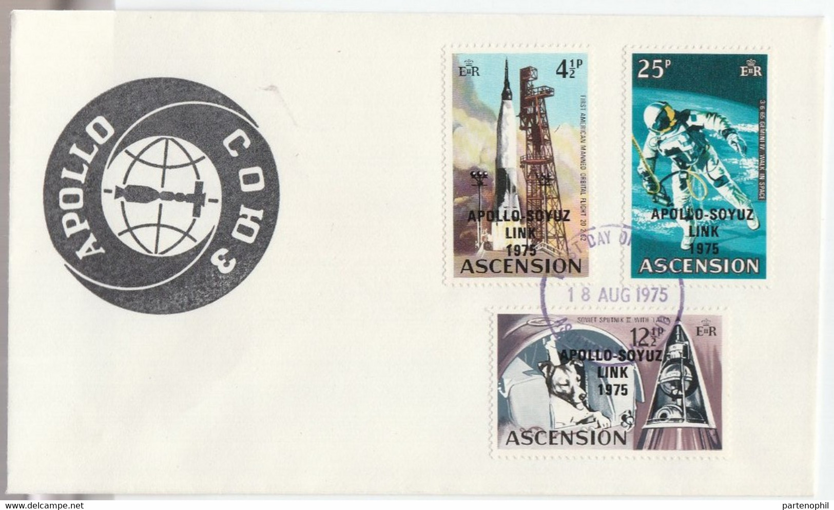 Ascension - FDC 1975 - Spazio / Space / Cosmonautica / Cosmonautics /Kosmos - Africa