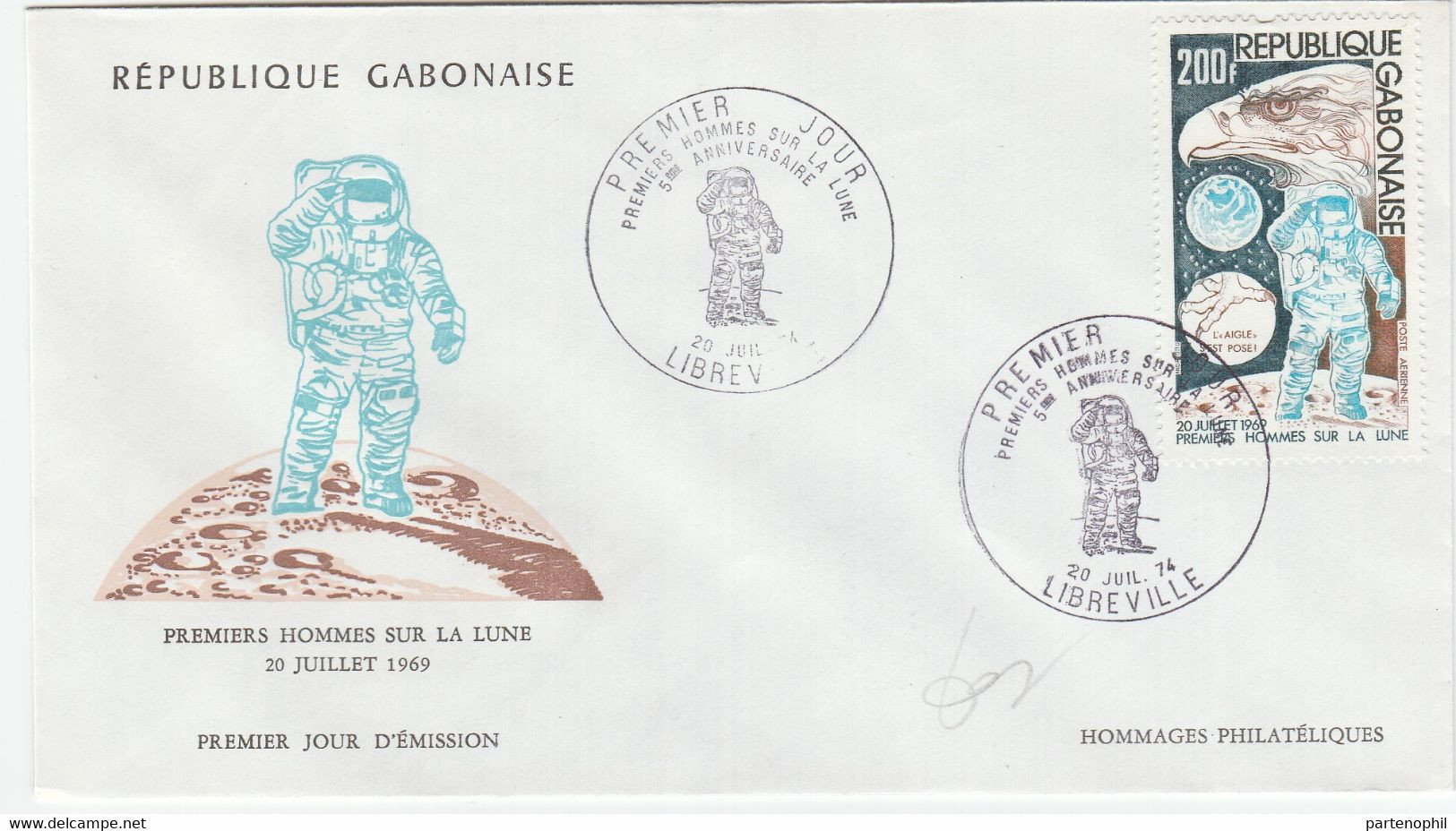 Gabon 1969 - Spazio / Space / Cosmonautica / Cosmonautics / Moon - Afrique